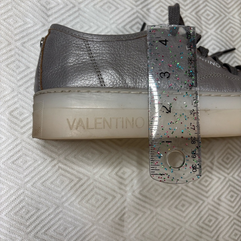 Valentino  platform women’s silver Gray Sneakers size 7.5 - Picture 13 of 15